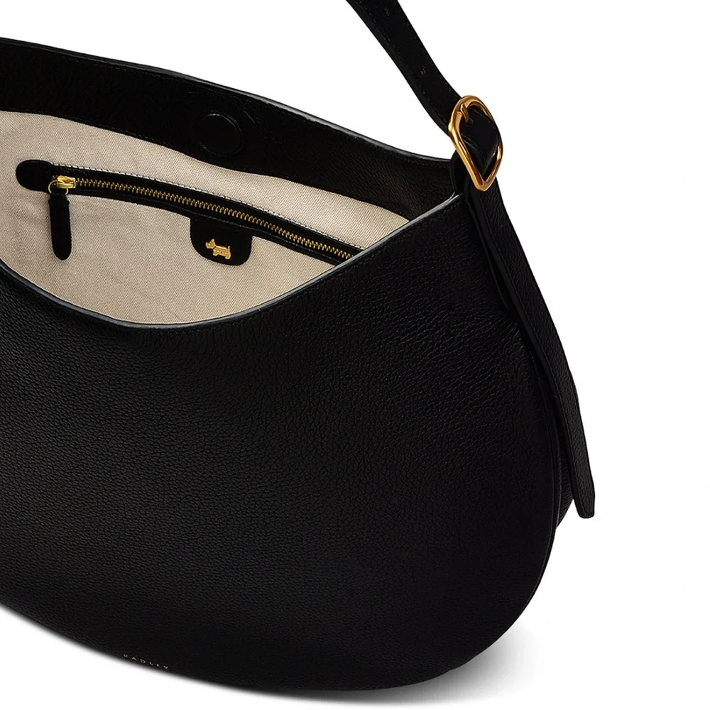 🔥NWT🔥 FANTASTIC‼️ Radley London Kensington Place Twin Gusset Leather Bag🖤BLACK🖤 - Picture 5 of 11